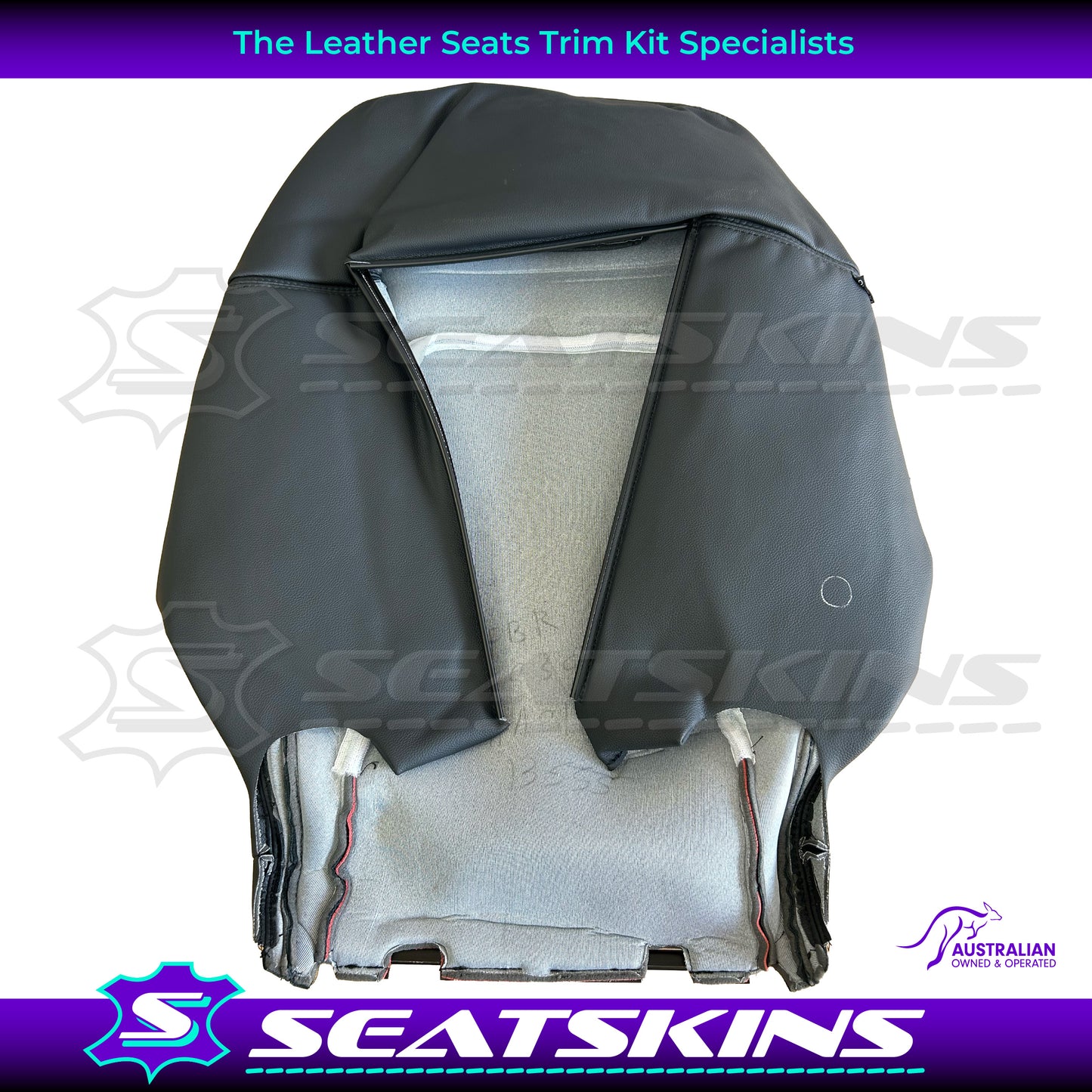 LEATHER TRIM FOR HOLDEN FRONT SEAT BACK REST VE SS SSV ONYX RED HOT LH OR RH