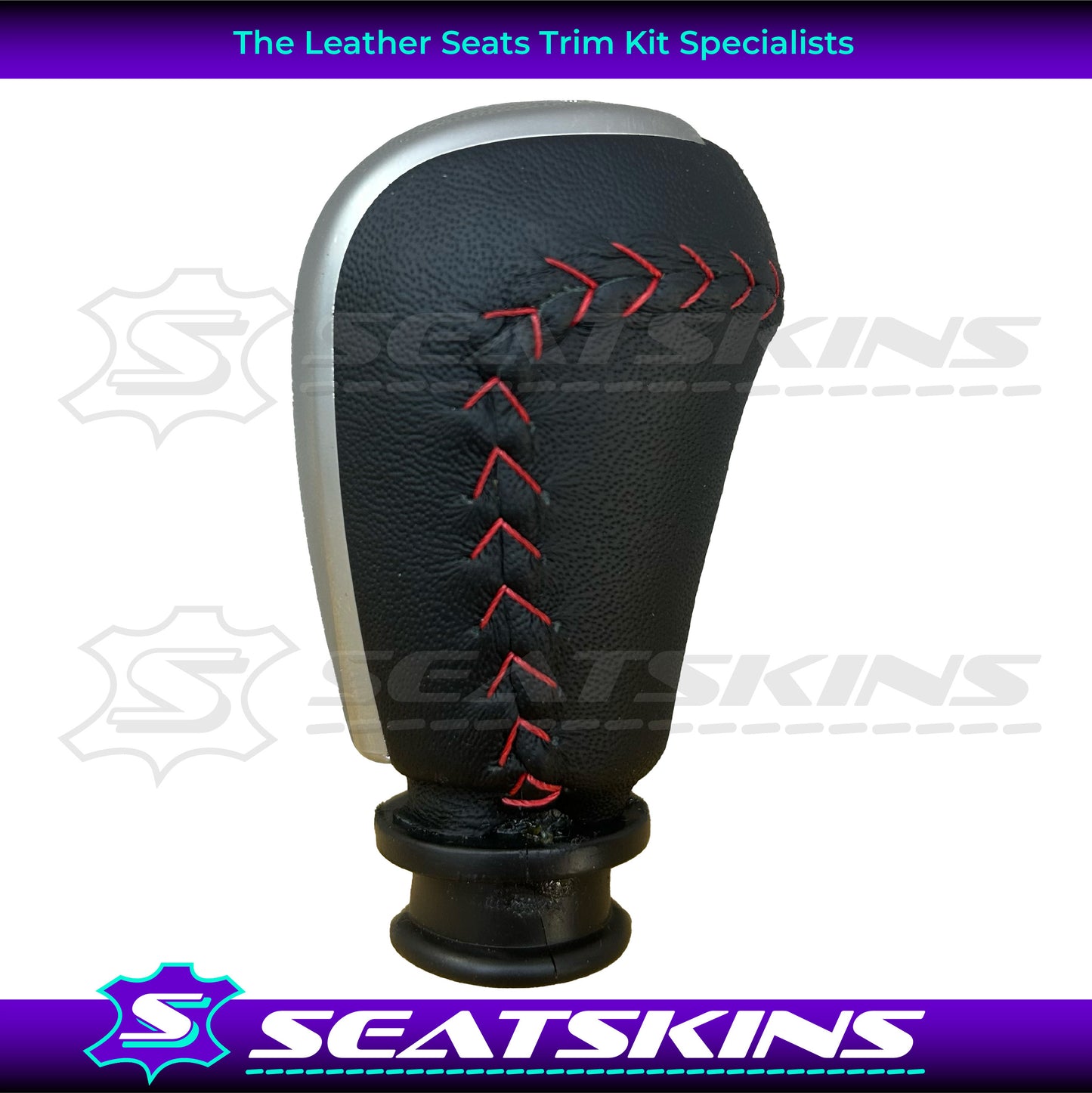 MANUAL GEAR SHIFT KNOB AND CAP TO FIT HOLDEN VY/VZ/VE RED STITCHING