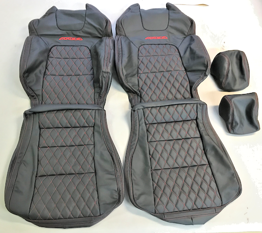 LEATHER SEATS SKINS TRIM KIT FOR HOLDEN VE MALOO UTE DIAMOND STITCHING RED