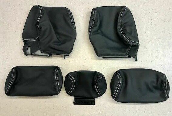 LEATHER SEATS TRIM KIT FOR TOYOTA HILUX SR SR5 DIY INSTALL BLACK W/SILVER STITCH