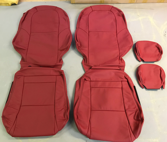 FULL LEATHER SEATS SKINS TRIM KIT FOR HOLDEN VX MONARO DIY INSTALL RED HOT