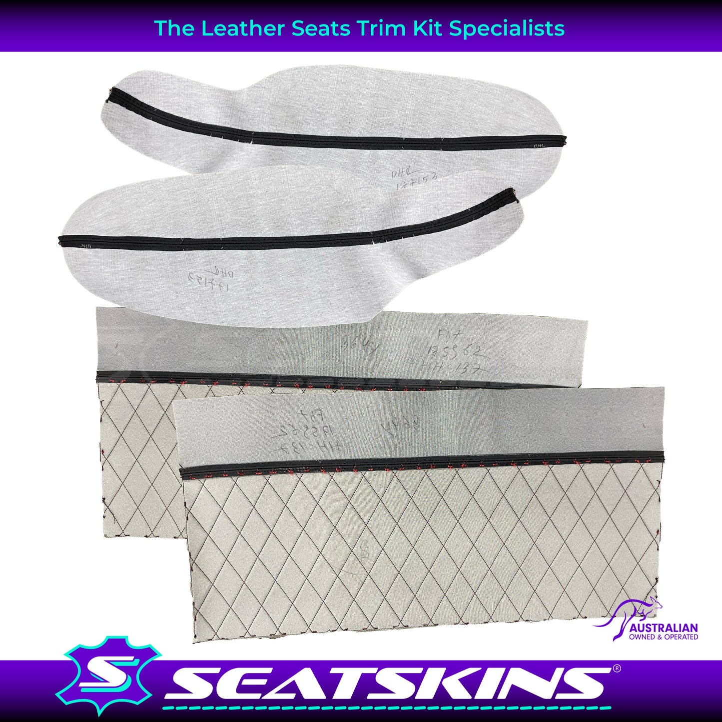 DOOR INSERT & ARMREST TRIMS X2 TO FIT HOLDEN VE DIAMOND STITCH CHOOSE COLOUR