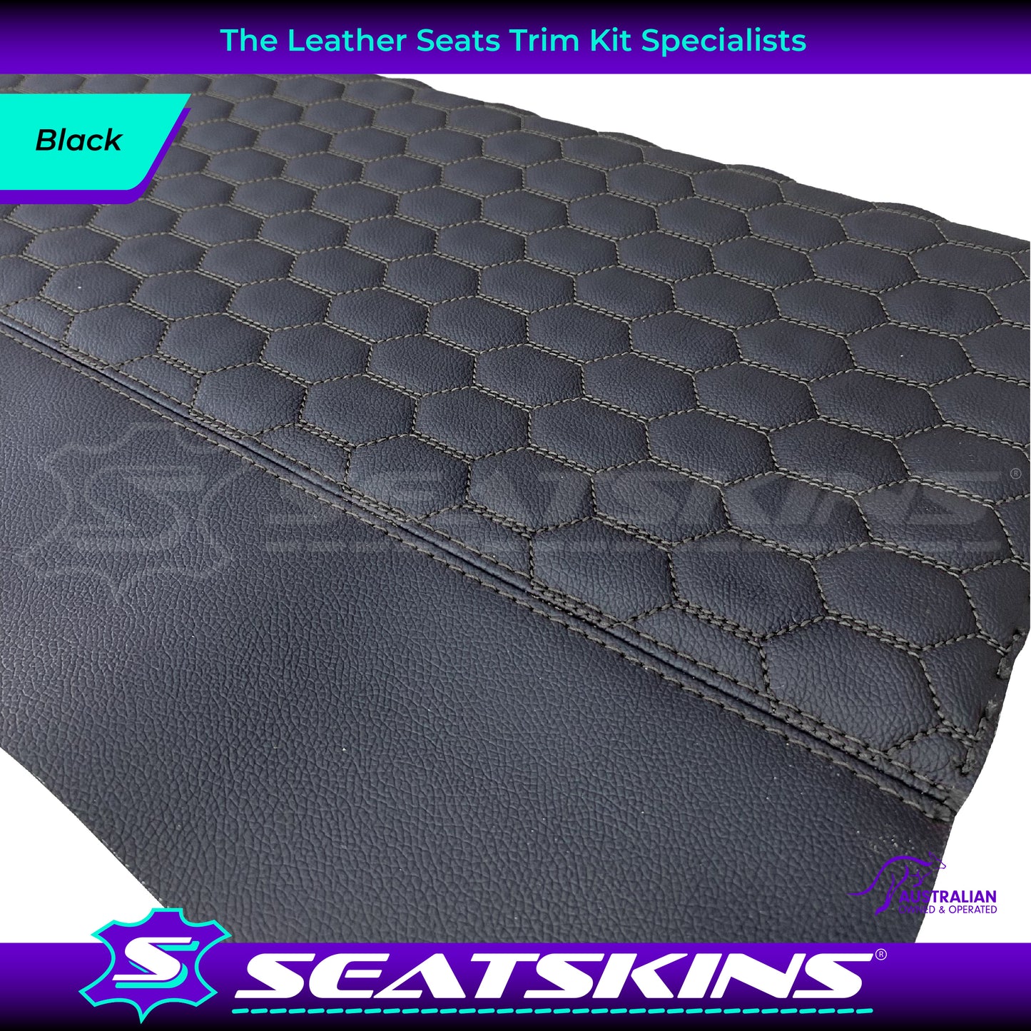 DOOR INSERT & ARMREST TRIMS X2 TO FIT HOLDEN VE HEXAGON STITCH CHOOSE COLOUR