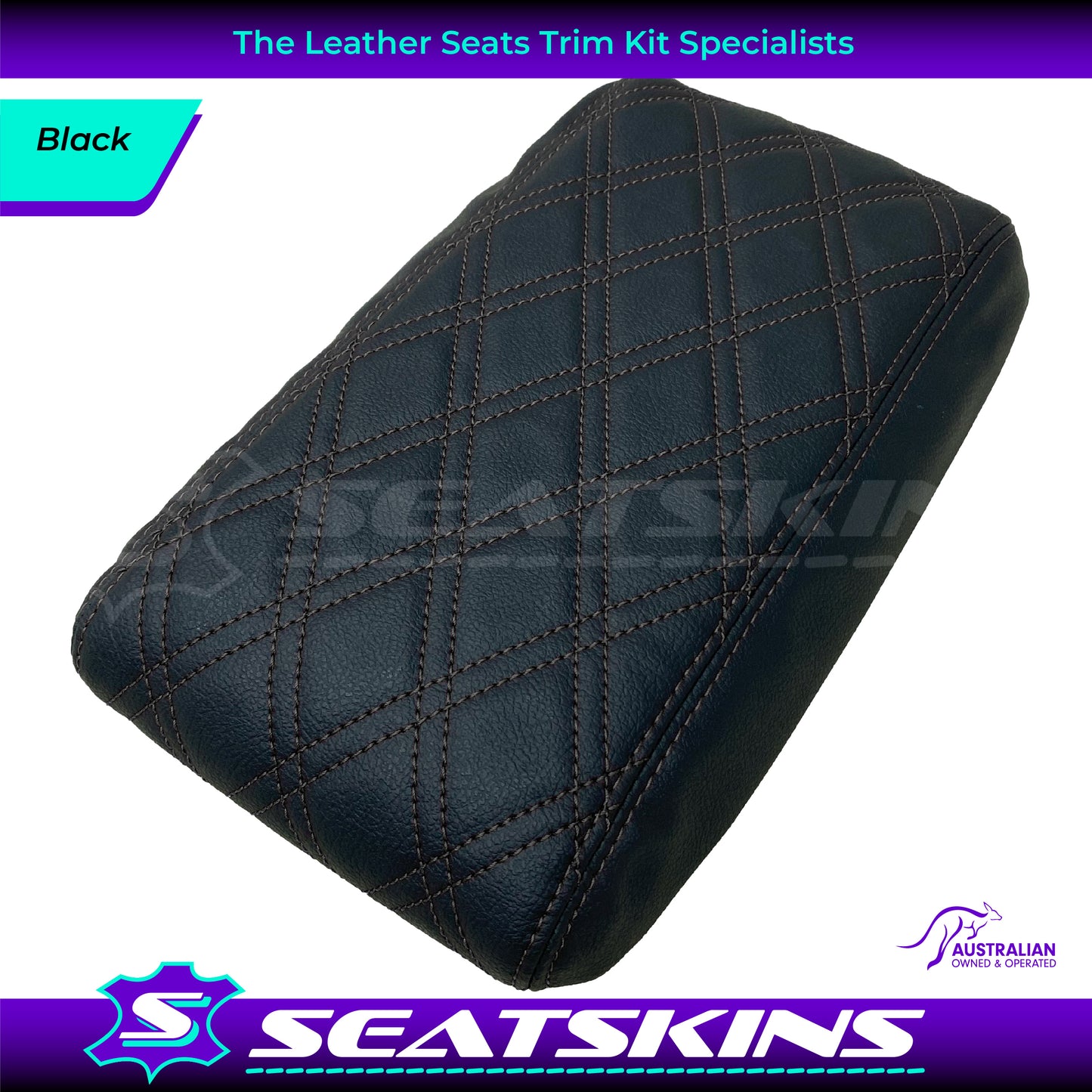 CONSOLE COVER ARM REST CUSTOM TO FIT HOLDEN VY VZ TWIN DIAMOND STITCH CHOOSE COLOUR