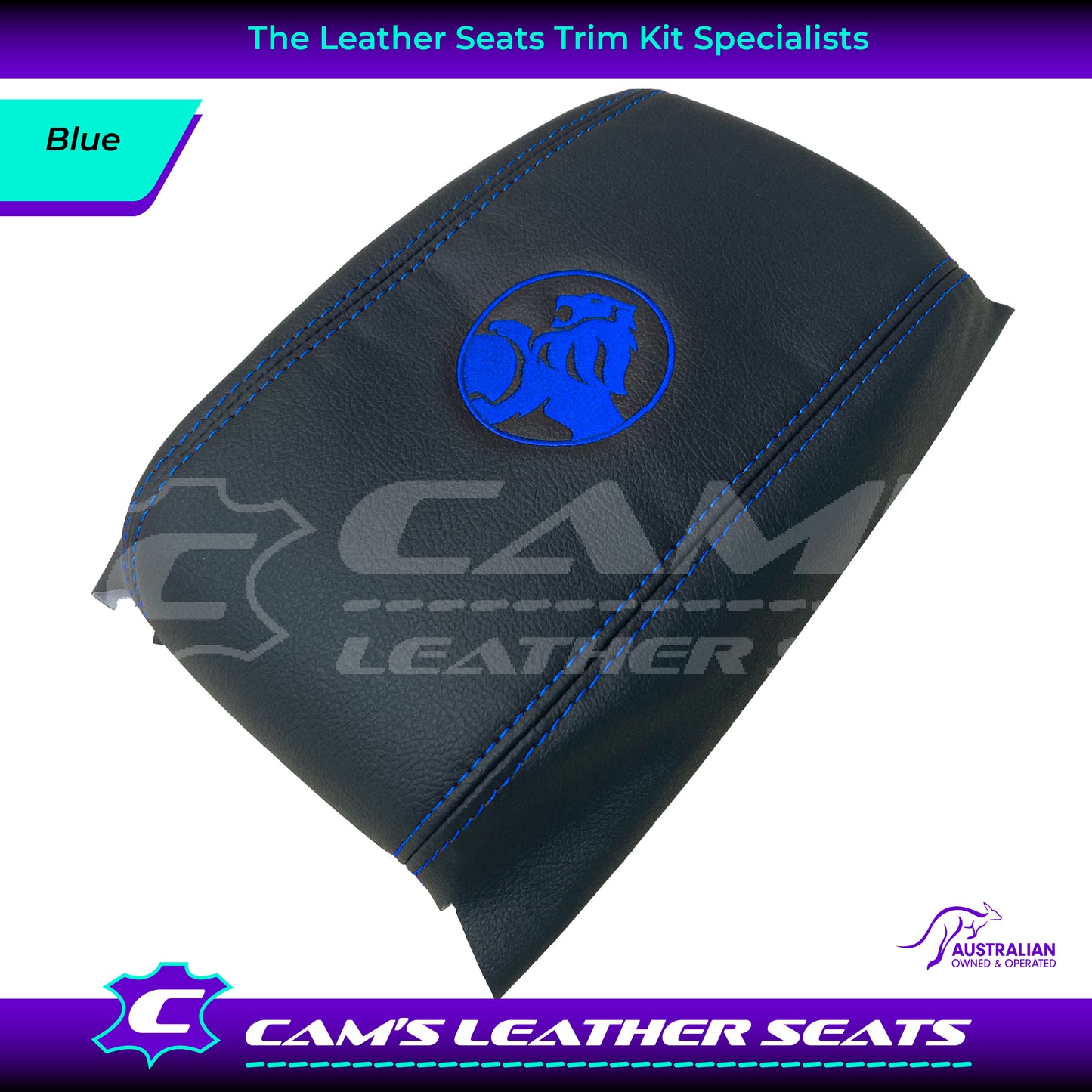 CONSOLE COVER ARM REST CUSTOM TO FIT HOLDEN VT VX VU LION LOGO CHOOSE COLOUR