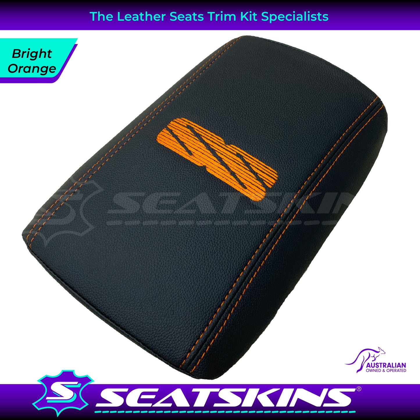 CONSOLE COVER ARM REST CUSTOM TO FIT HOLDEN VE VF LOW BROCK SS LOGO CHOOSE COLOUR