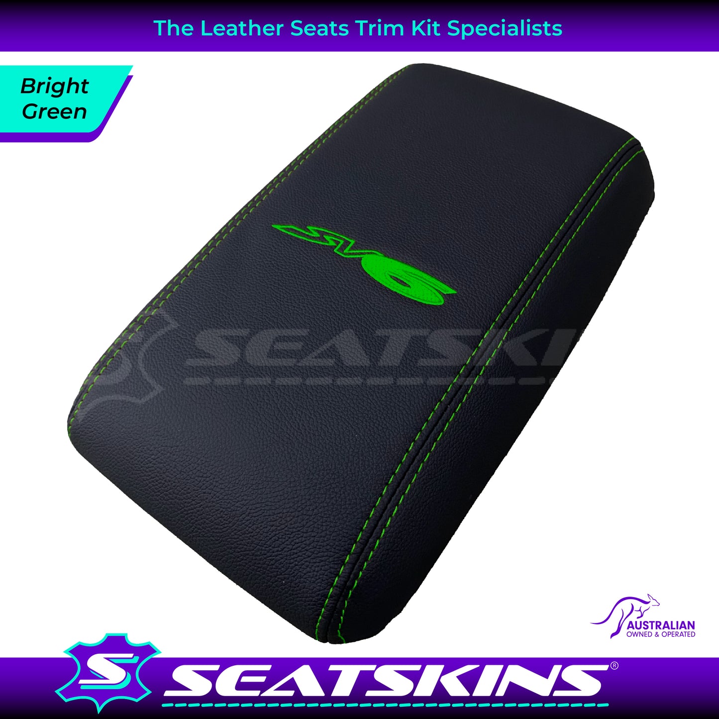 CONSOLE COVER ARM REST CUSTOM TO FIT HOLDEN VY VZ SV6 LOGO CHOOSE COLOUR