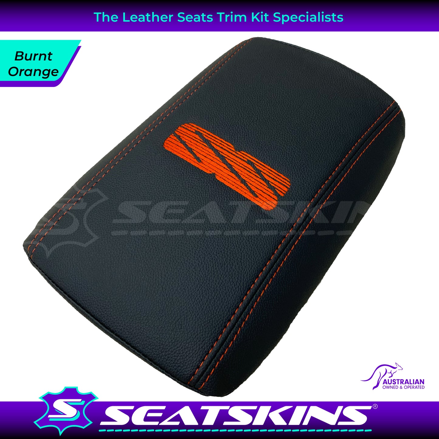 CONSOLE COVER ARM REST CUSTOM TO FIT HOLDEN VE VF LOW BROCK SS LOGO CHOOSE COLOUR