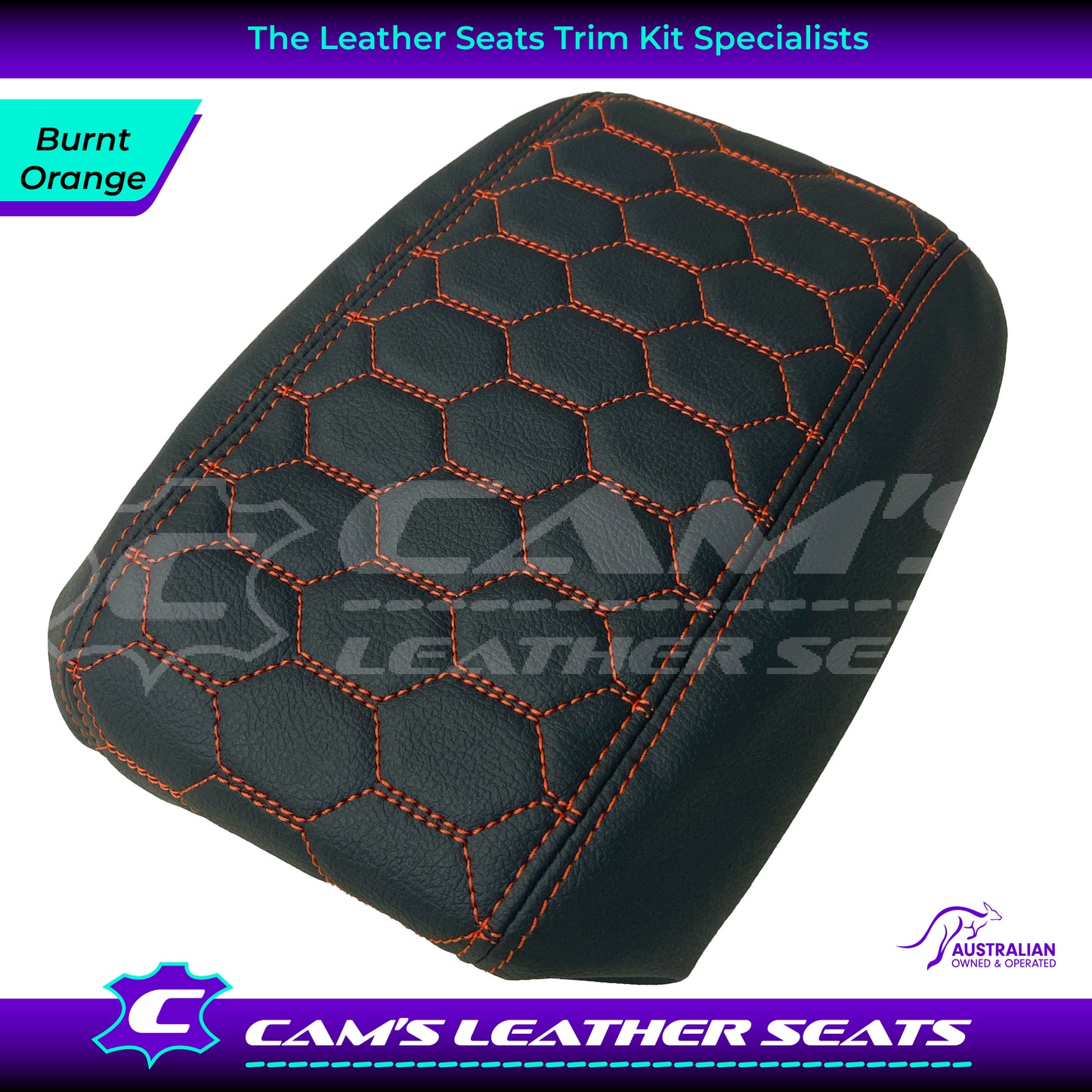CONSOLE COVER ARM REST CUSTOM TO FIT HOLDEN VT VX VU HEXAGON STITCH CHOOSE COLOUR