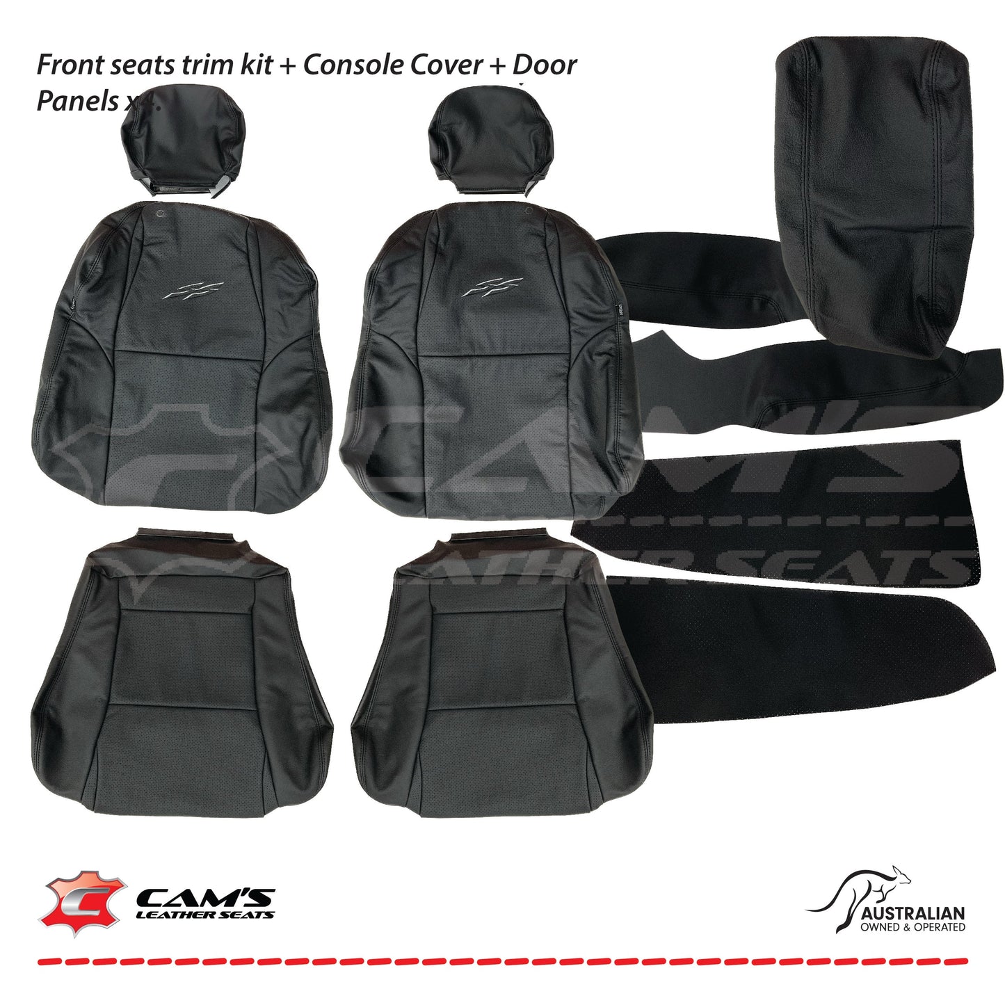 LEATHER SEATS TRIM KIT FOR HOLDEN VY S2 / VZ SS SEDAN FACTORY ANTHRACITE