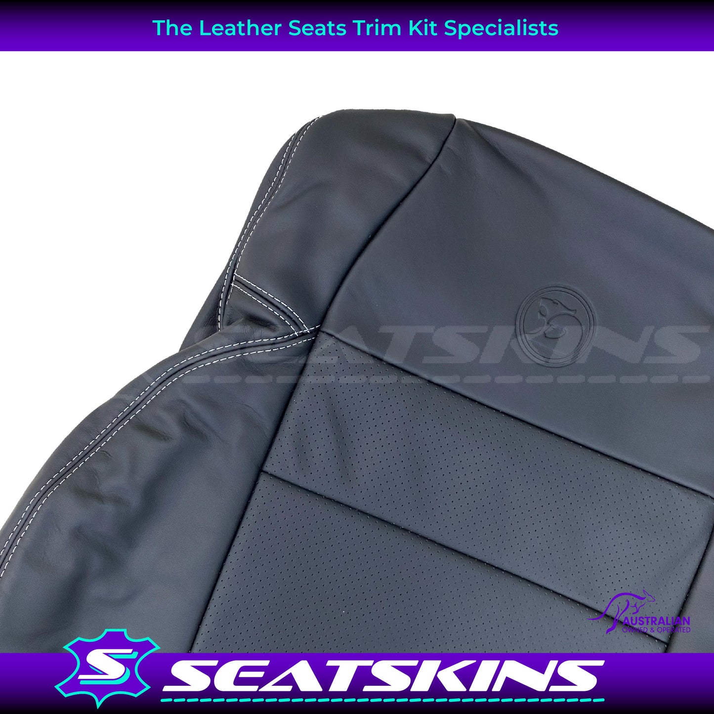 LEATHER SEATS TRIM KIT FOR HOLDEN HSV VT/VX COULSONS BLACK NAPPA 5 SEATS
