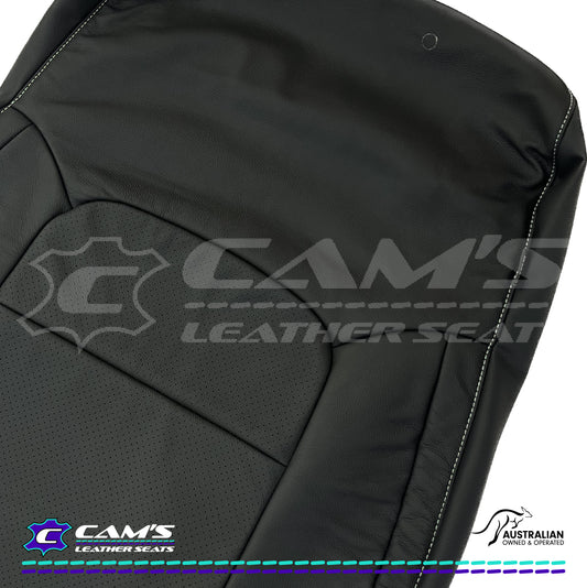 LEATHER SEATS TRIM KIT SKINS FOR TOYOTA LANDCRUISER 200 SERIES VX OR SAHARA 2 SEATS BLACK