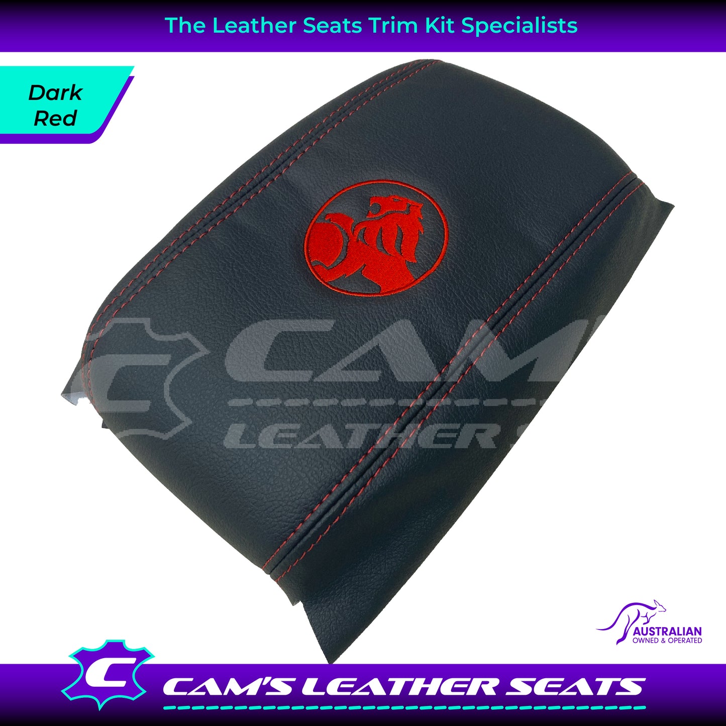 CONSOLE COVER ARM REST CUSTOM TO FIT HOLDEN VT VX VU LION LOGO CHOOSE COLOUR