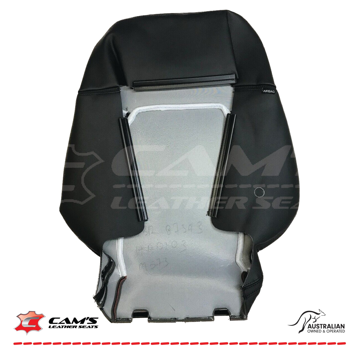 LEATHER TRIM FOR HOLDEN FRONT SEAT BACK REST VE SS SSV ONYX RED HOT LH OR RH