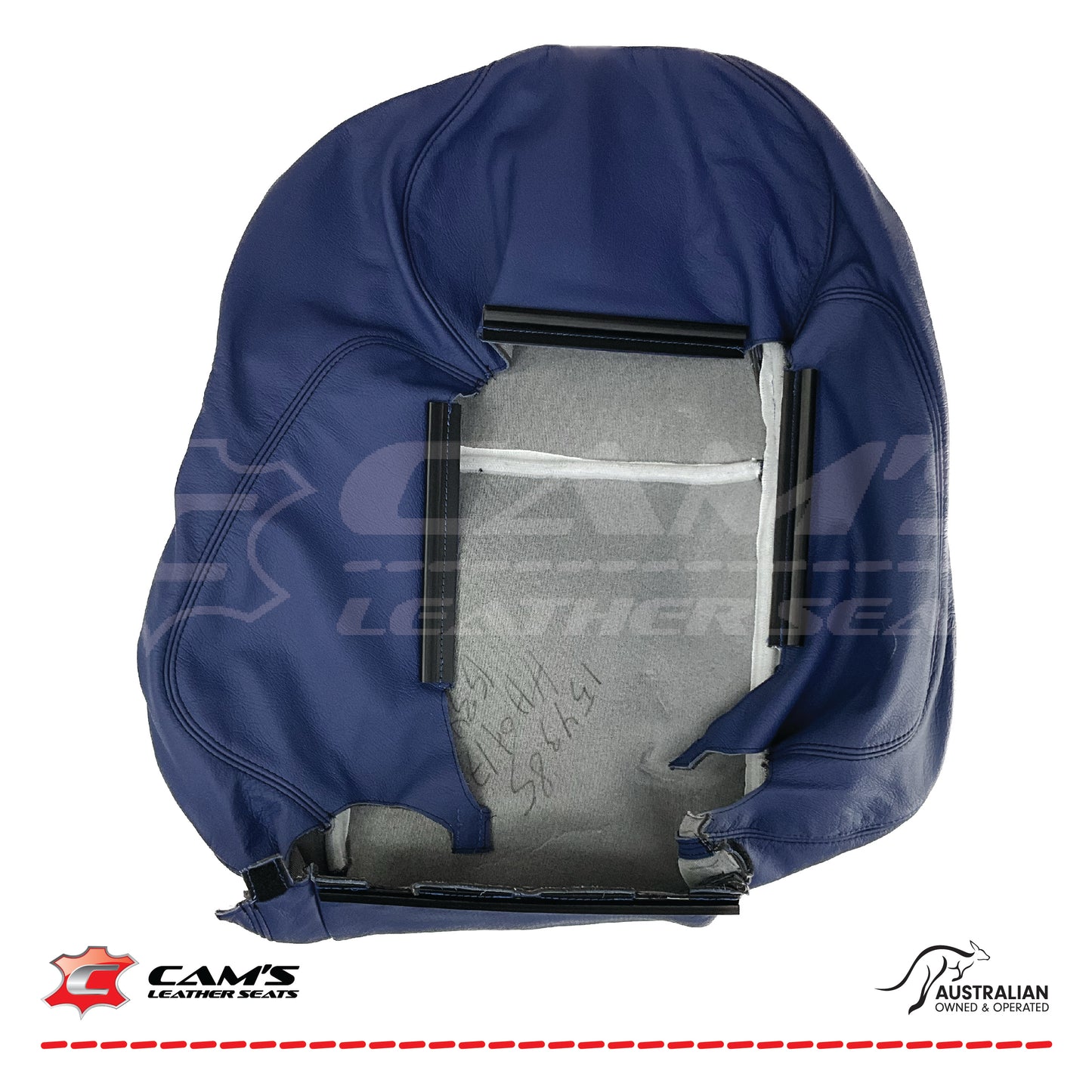 LEATHER TRIM FOR HOLDEN FRONT SEAT BACK REST VY/VZ SS BLUE LH OR RH