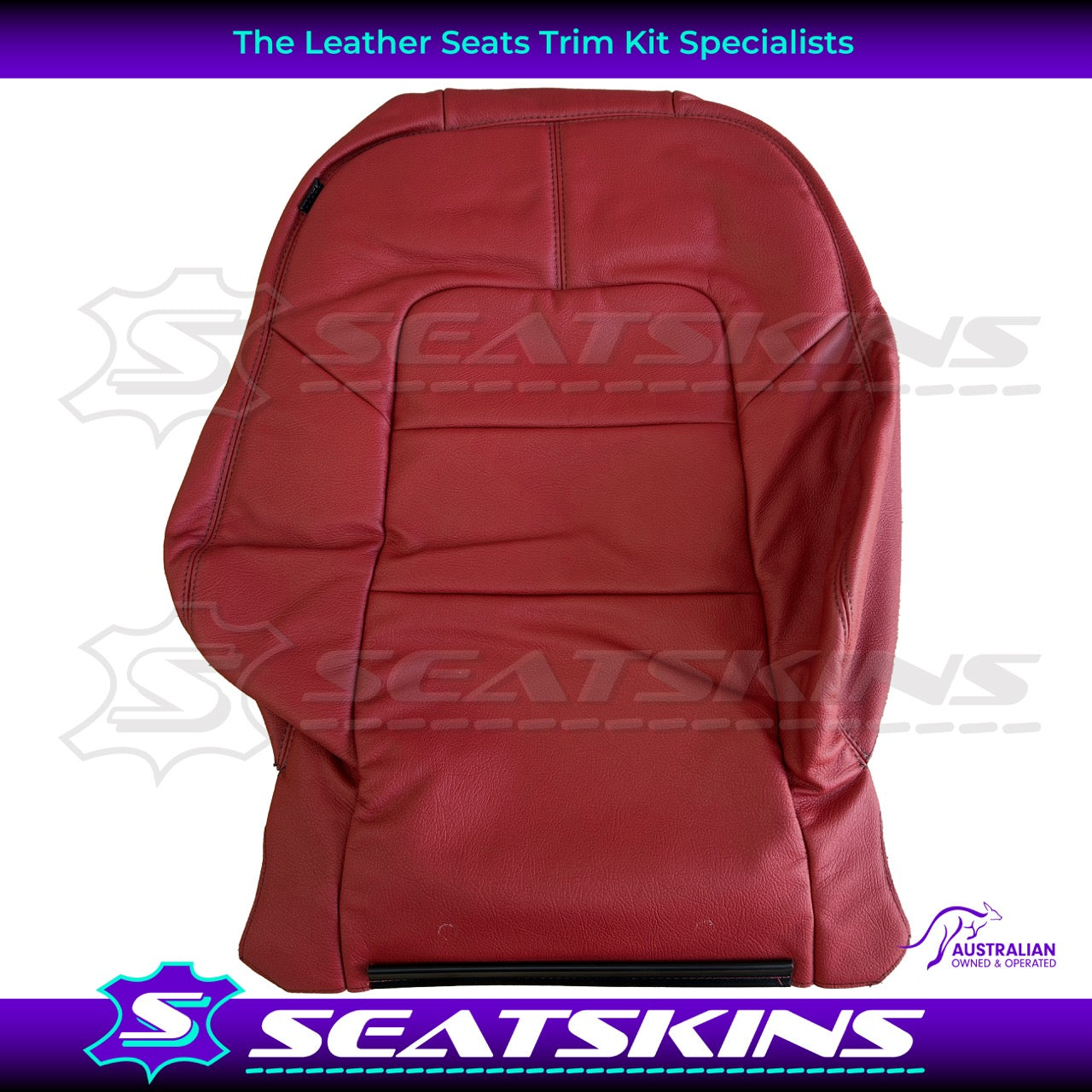 LEATHER SEATS TRIM KIT FOR FORD/FPV FORCE 8 RED LEATHER FACTORY STYLE 2 FRONT SEATS