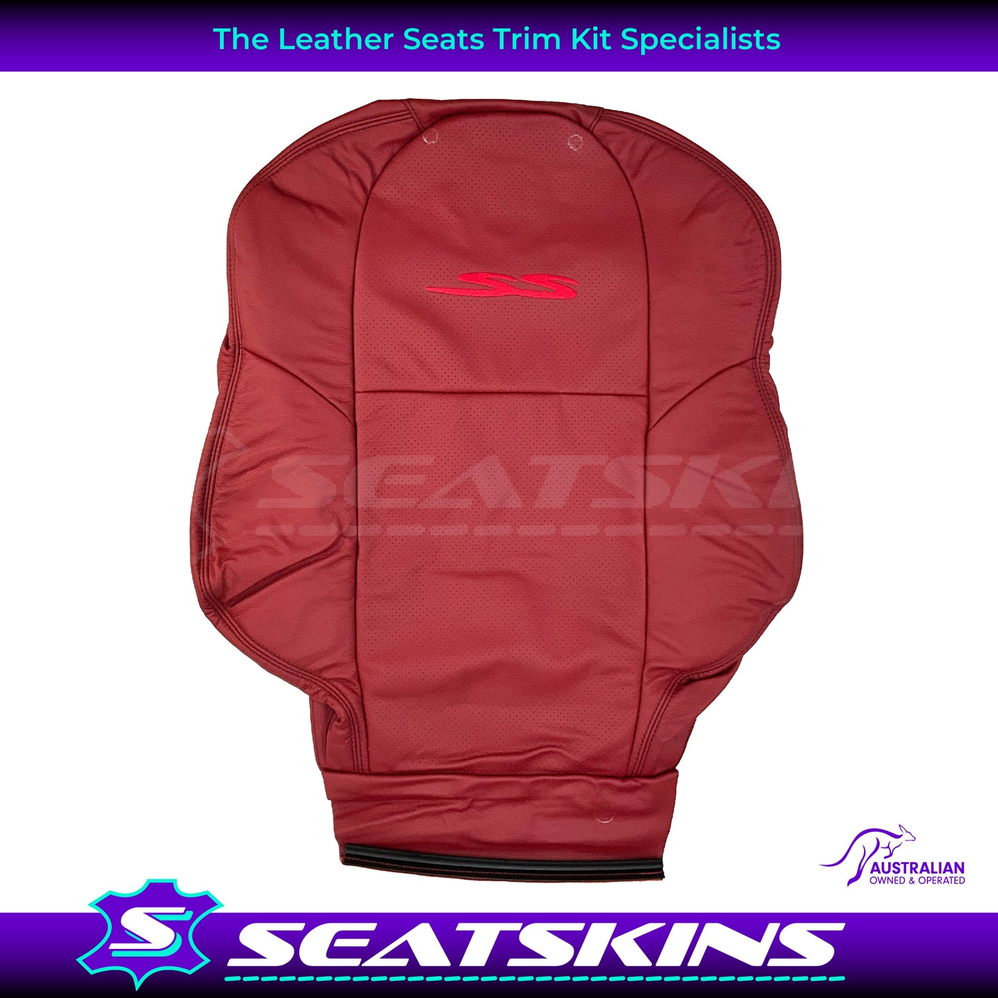 LEATHER SEATS TRIM KIT FOR HOLDEN VT / VX SS UTE RED HOT FACTORY STYLE IN REDHOT