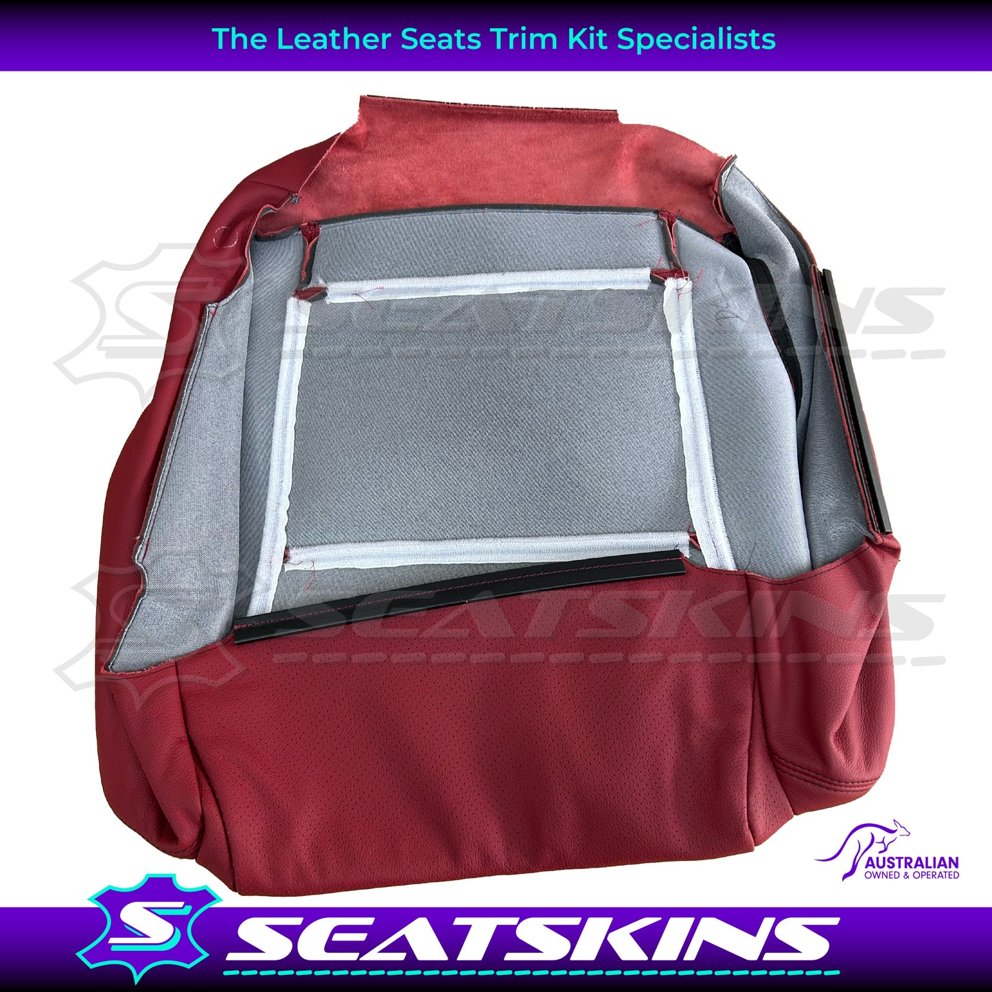 LEATHER TRIM FOR HOLDEN FRONT SEAT BASE VY/VZ SS RED HOT LH OR RH