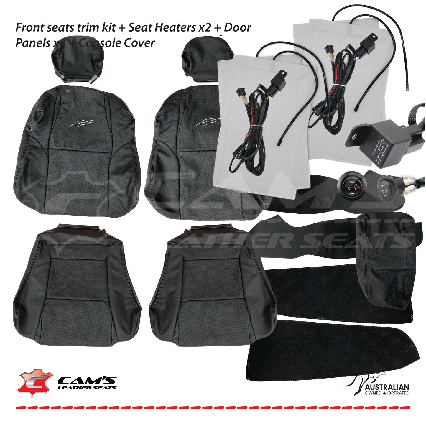 LEATHER SEATS TRIM KIT FOR HOLDEN VY S2 / VZ SS SEDAN FACTORY ANTHRACITE