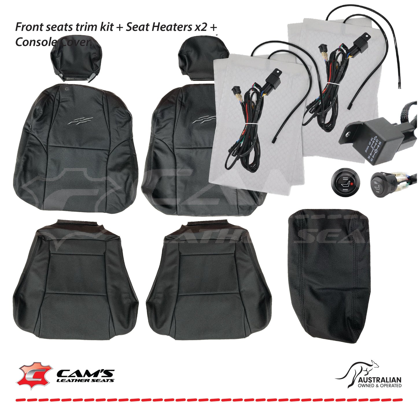 LEATHER SEATS TRIM KIT FOR HOLDEN VY S2 / VZ SS SEDAN FACTORY ANTHRACITE