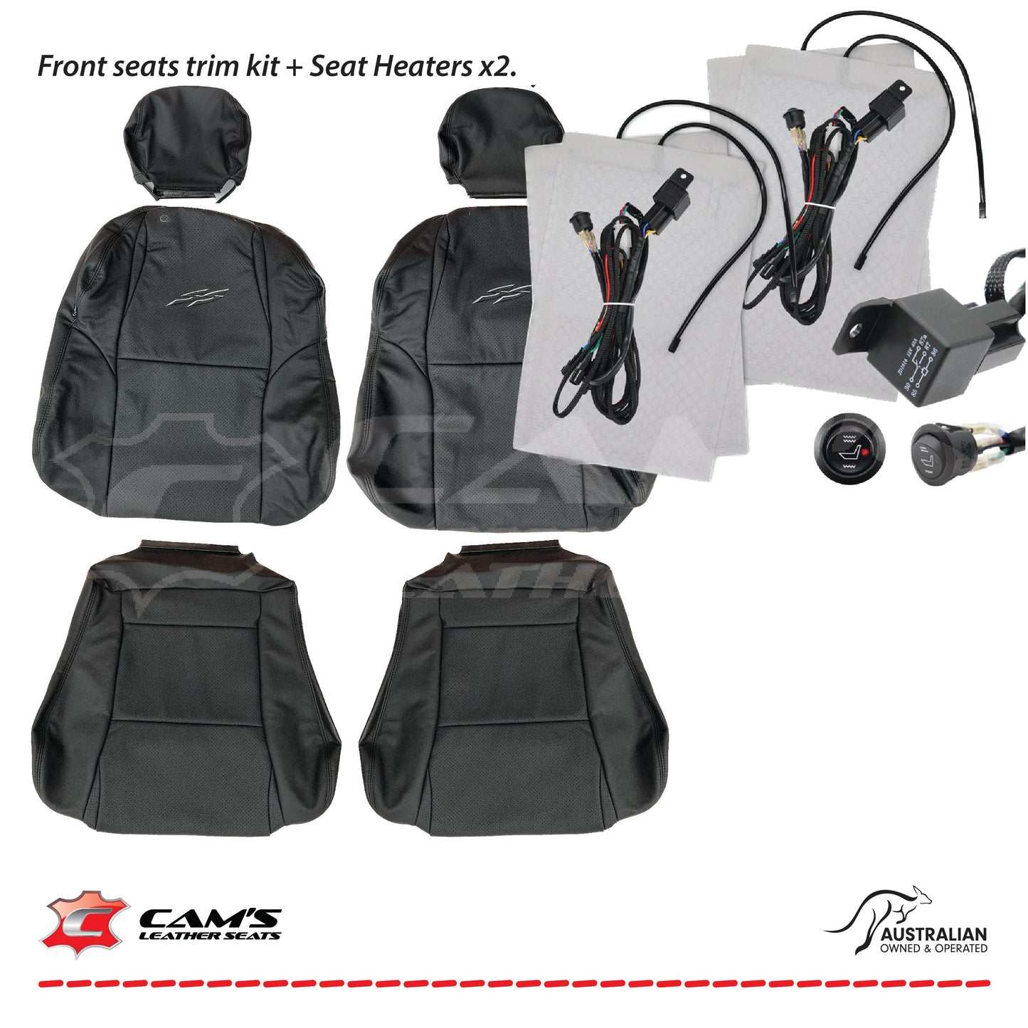 LEATHER SEATS TRIM KIT FOR HOLDEN VY S2 / VZ SS SEDAN FACTORY ANTHRACITE