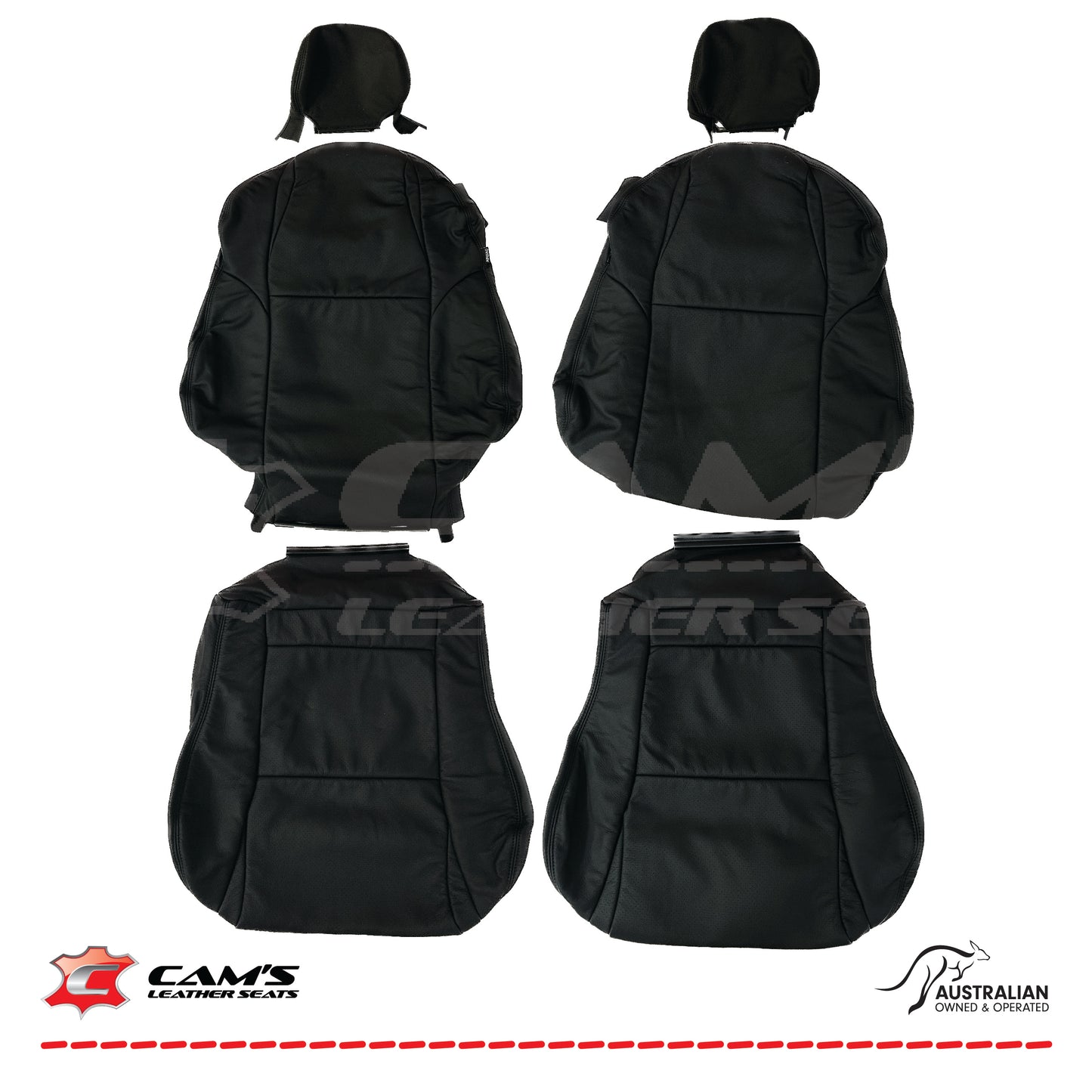LEATHER SEATS TRIM KIT FOR HOLDEN MONARO VZ BLACK ANTHRACITE 2 FRONT SEATS