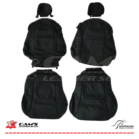 LEATHER SEATS TRIM KIT FOR HOLDEN MONARO VZ BLACK ANTHRACITE 2 FRONT SEATS