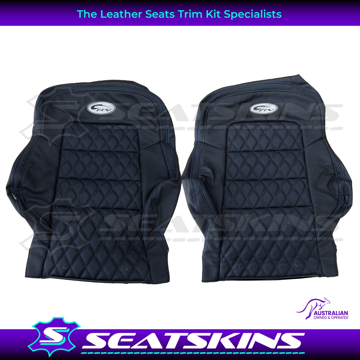 LEATHER SEATS TRIM KIT FOR FORD FG XR OR FPV 2 FRONT SEATS