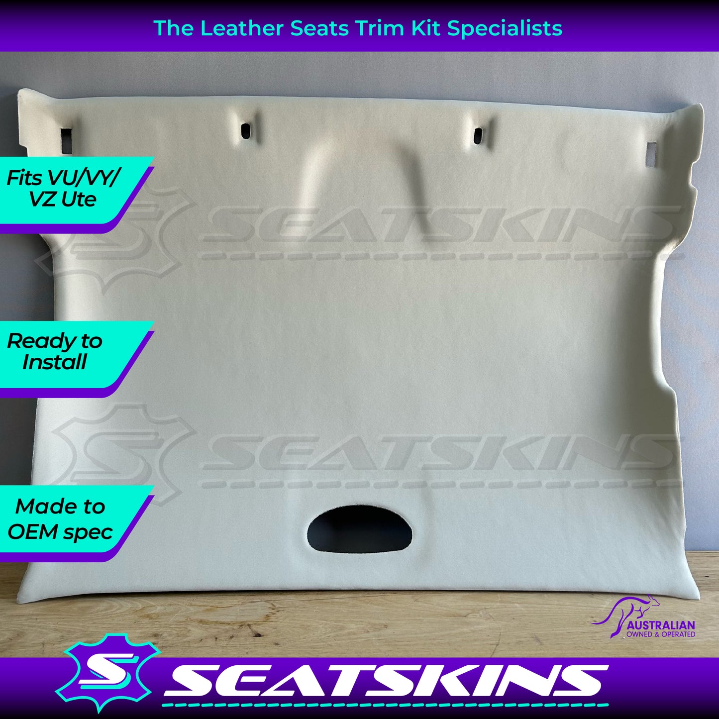 HEAD LINING ROOF LINING BOARD TO FIT HOLDEN VU VY VZ UTE TRIMMED IN GREY FABRIC