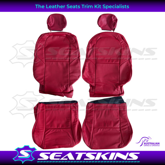 LEATHER SEATS TRIM KIT SKINS FOR HOLDEN VX MONARO DIY INSTALL RED HOT