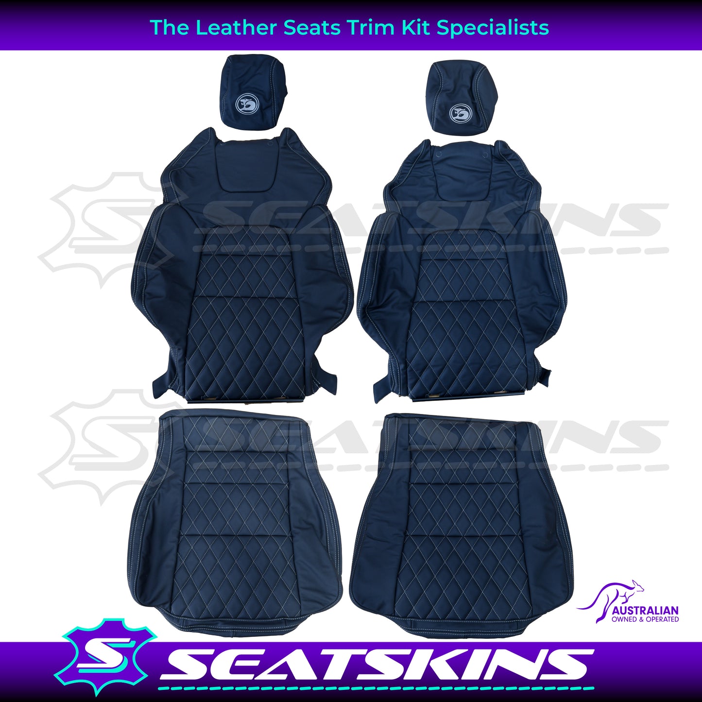 LEATHER SEATS TRIM KIT FOR HSV VE GTS/MALOO FRONT 2 SEATS NAPPA LEATHER