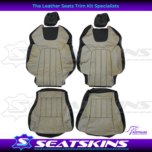 LEATHER SEATS TRIM KIT TO FIT HSV VE SENATOR GTS 2 SEATS LIGHT URBAN & ONYX