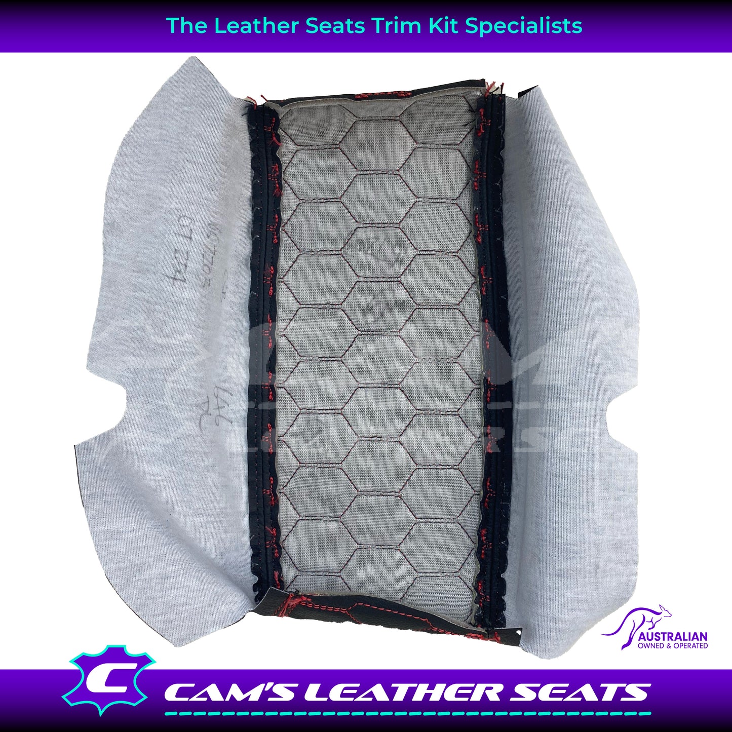 CONSOLE COVER ARM REST CUSTOM TO FIT HOLDEN VT VX VU HEXAGON STITCH CHOOSE COLOUR