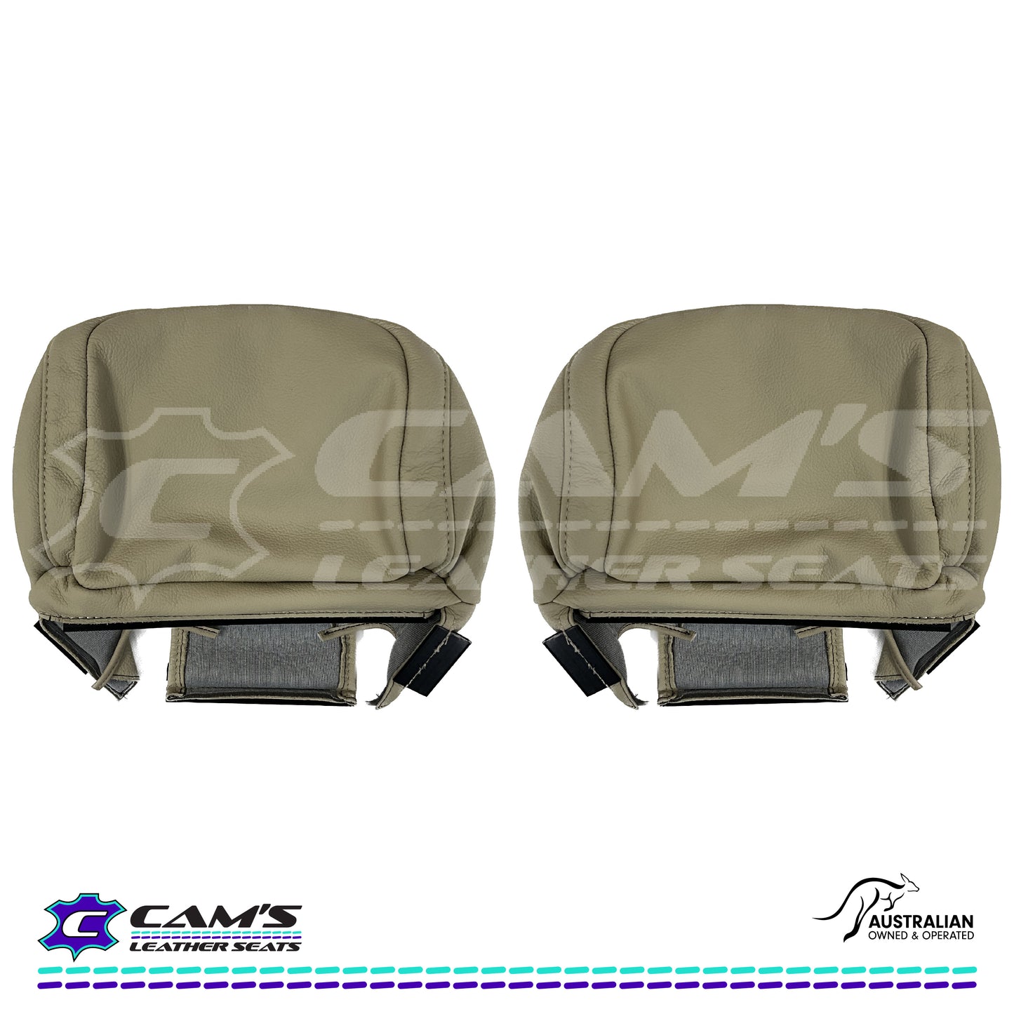 LEATHER SEATS SKINS TRIM KIT FOR TOYOTA LANDCRUISER 200 SERIES VX OR SAHARA 2 SEATS BEIGE