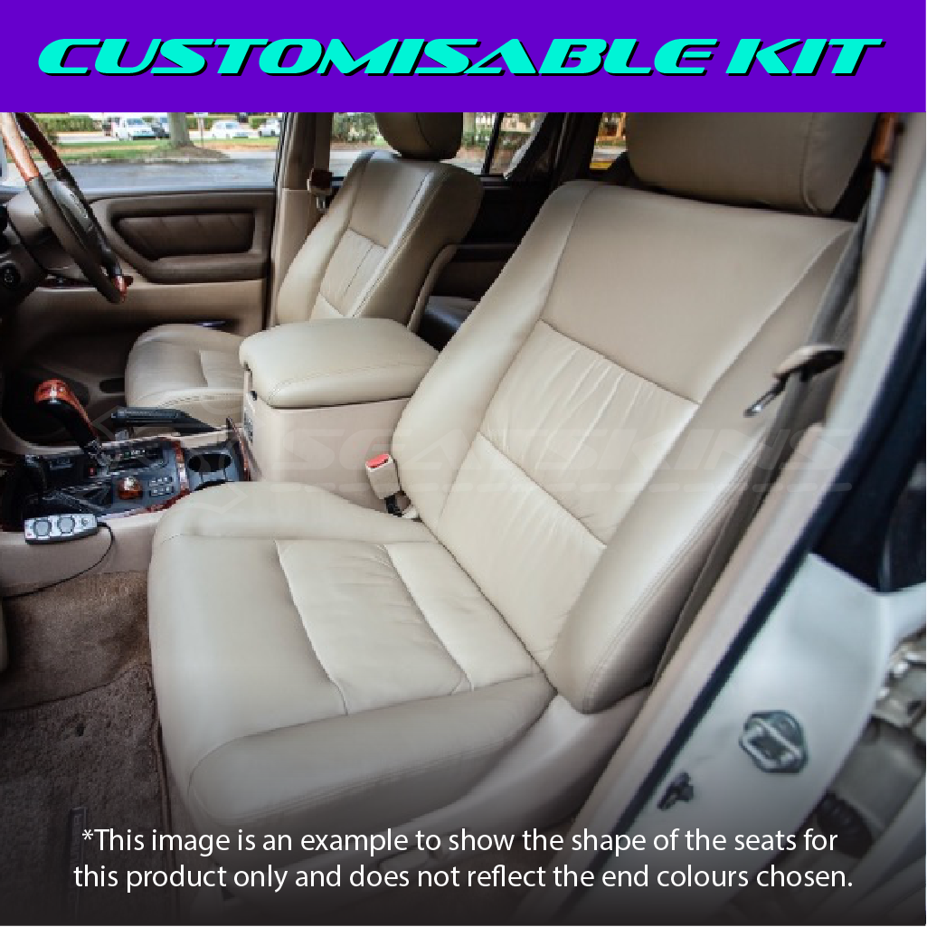 Leather Seats Trim Skins Kit to fit Toyota Landcruiser 100 Series LC100 - Customisable
