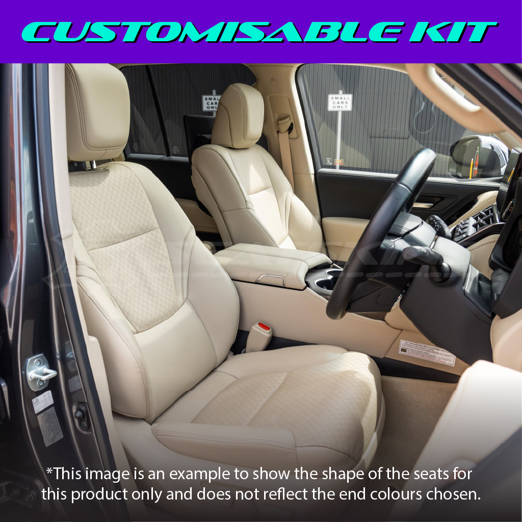 Leather Seats Trim Skins Kit to fit Toyota Landcruiser 300 Series LC300 - Customisable