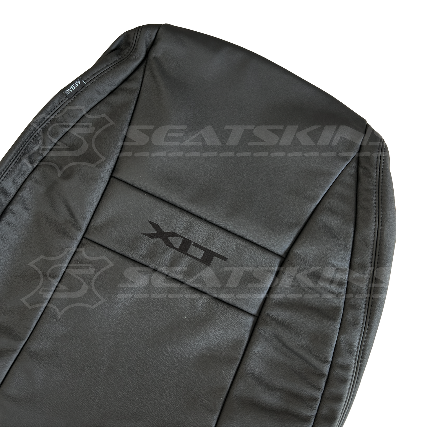 LEATHER SEATS TRIM KIT SKINS FOR FORD RANGER XLT 2 SEATS BLACK
