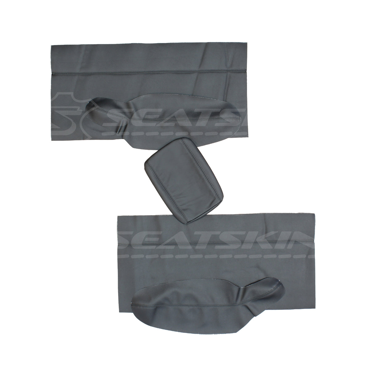 Replacement leather seat trim kit for VE SS SSV 2 seats or ute onyx & grey perf inserts – product view 5