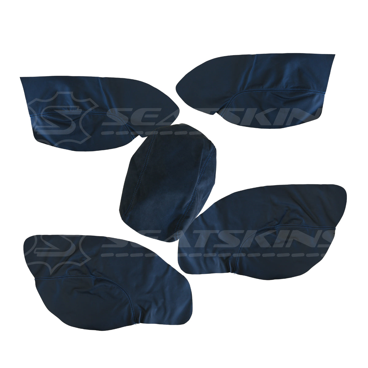 Replacement leather seat trim kit for FORD/fpv ba/bf falcon 5 seater blue gt logo – product view 6