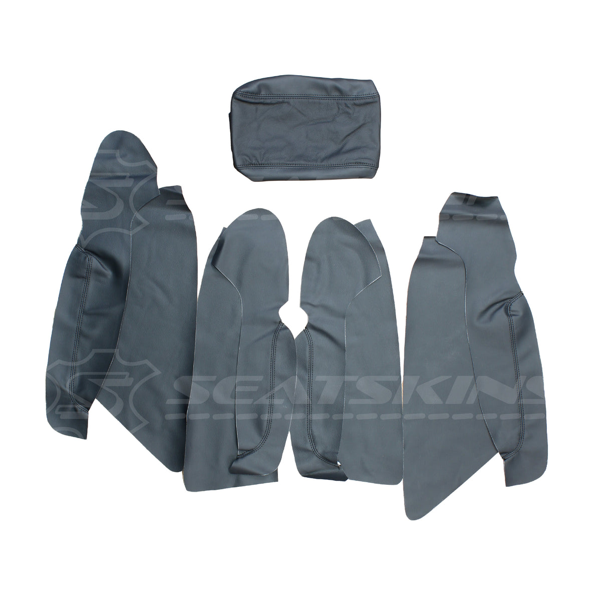 Replacement leather seat trim kit for HOLDEN VY series 1 wagon SS anthracite factory style 5 seats – product view 6