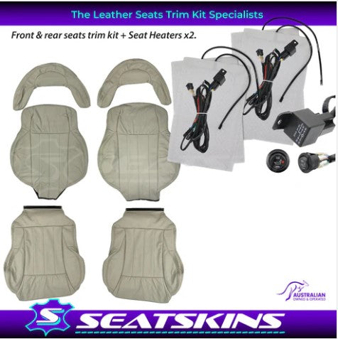 LEATHER SEATS TRIM KIT FOR HSV COULSON 2 SEATS HOLDEN HSV SENATOR VX COULSONS LIGHT SHALE