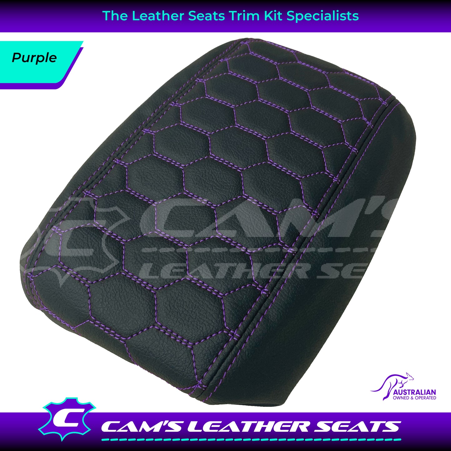 CONSOLE COVER ARM REST CUSTOM TO FIT HOLDEN VT VX VU HEXAGON STITCH CHOOSE COLOUR