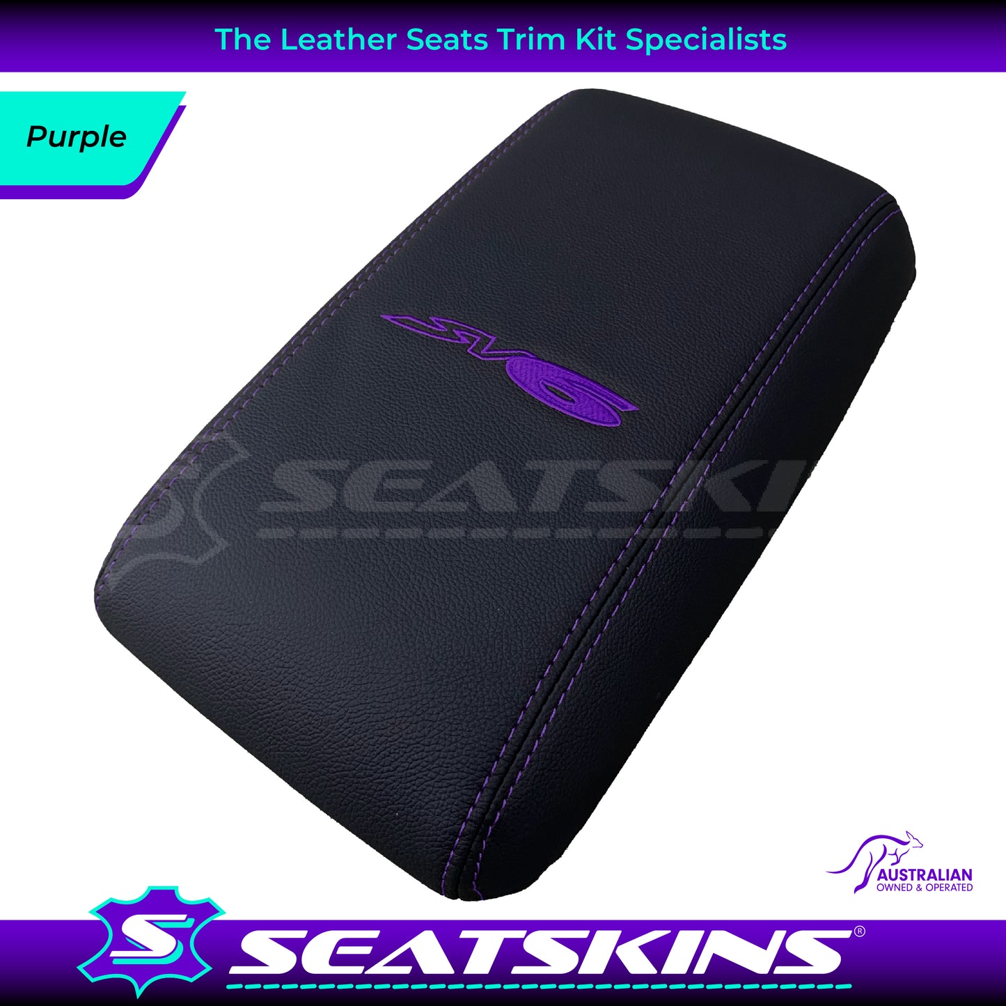 CONSOLE COVER ARM REST CUSTOM TO FIT HOLDEN VY VZ SV6 LOGO CHOOSE COLOUR