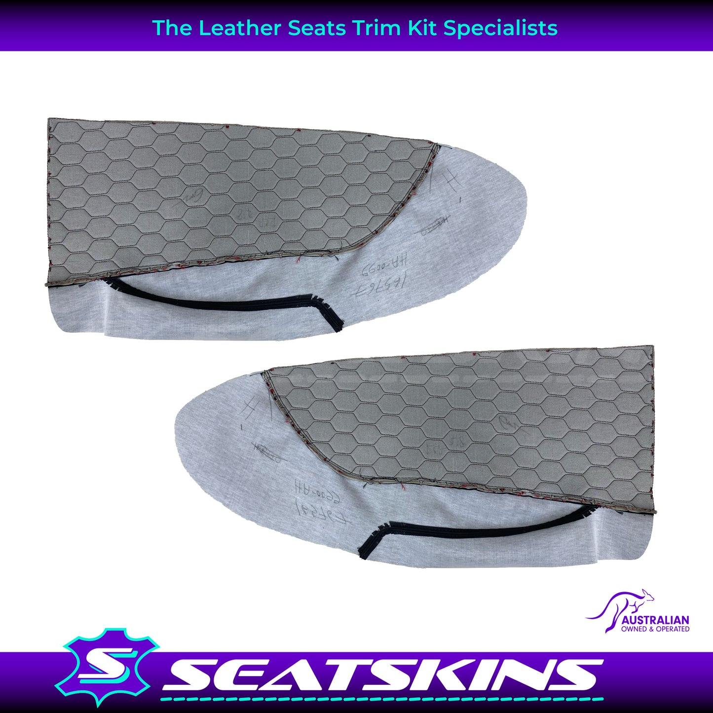 DOOR INSERT TRIMS X2 TO FIT HOLDEN VT VX VU VY VZ HEXAGON STITCH CHOOSE COLOUR