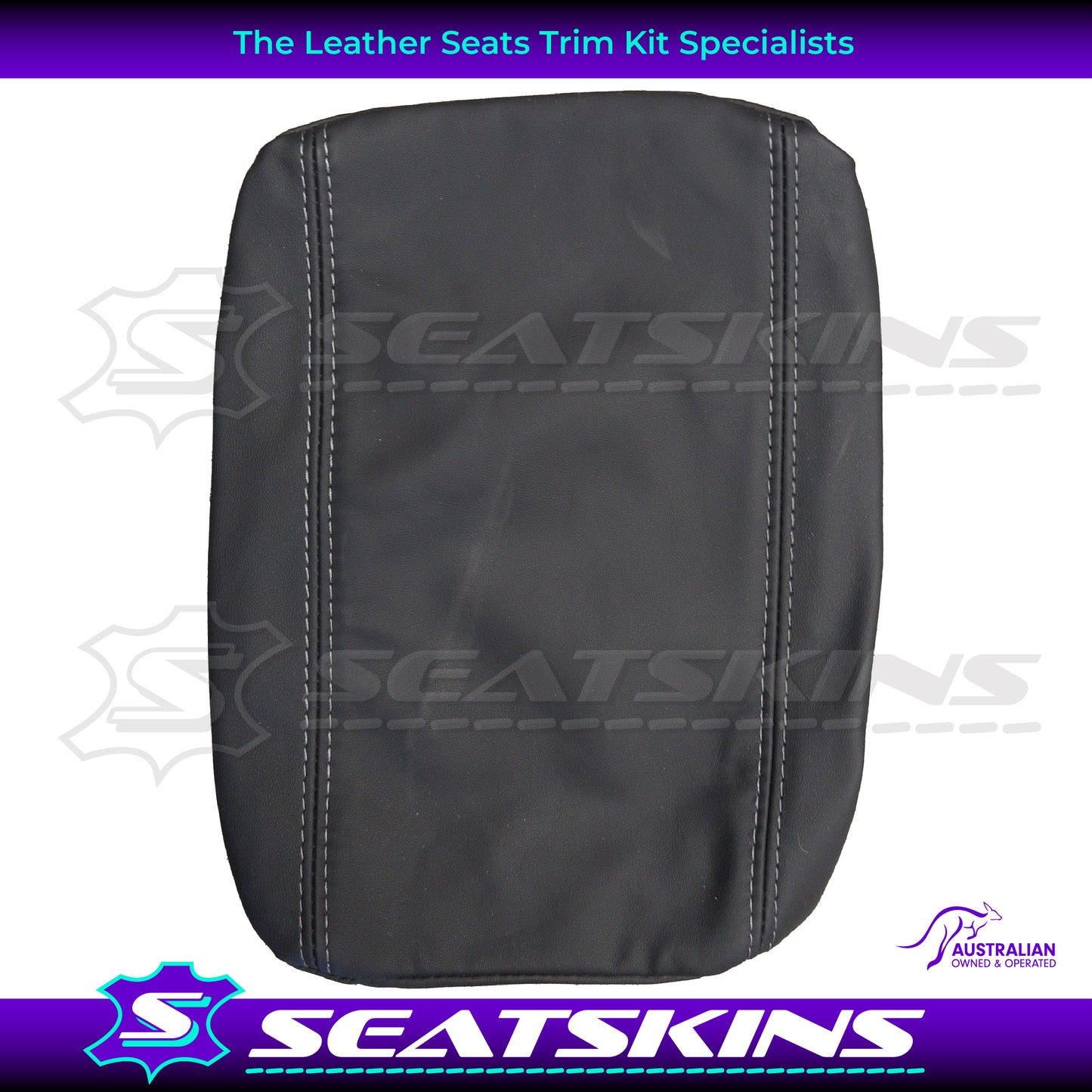 CONSOLE COVER FOR VE/VF LOW SHAPE GREY NAPPA AND GREY TWIN NEEDLE STITCHING.