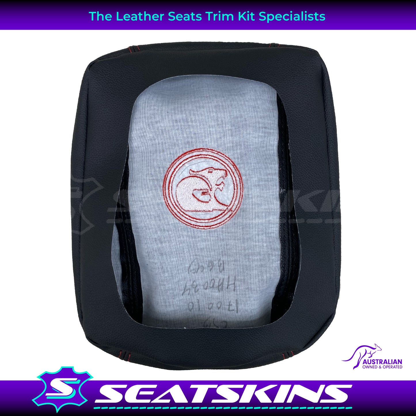 CONSOLE COVER ARM REST CUSTOM TO FIT HOLDEN VE VF HSV LOGO MID CHOOSE COLOUR