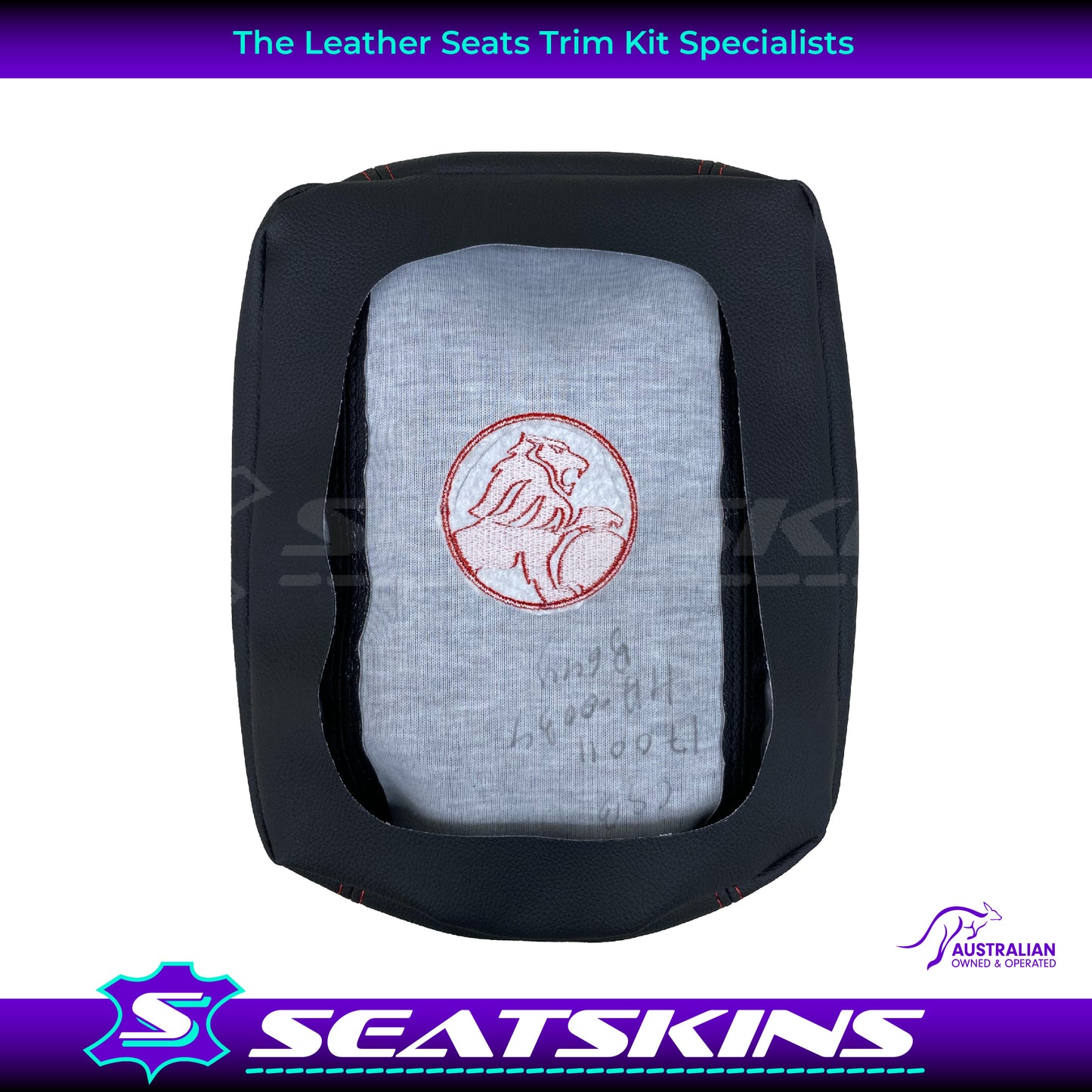CONSOLE COVER ARM REST CUSTOM TO FIT HOLDEN VE VF LION LOGO MID CHOOSE COLOUR