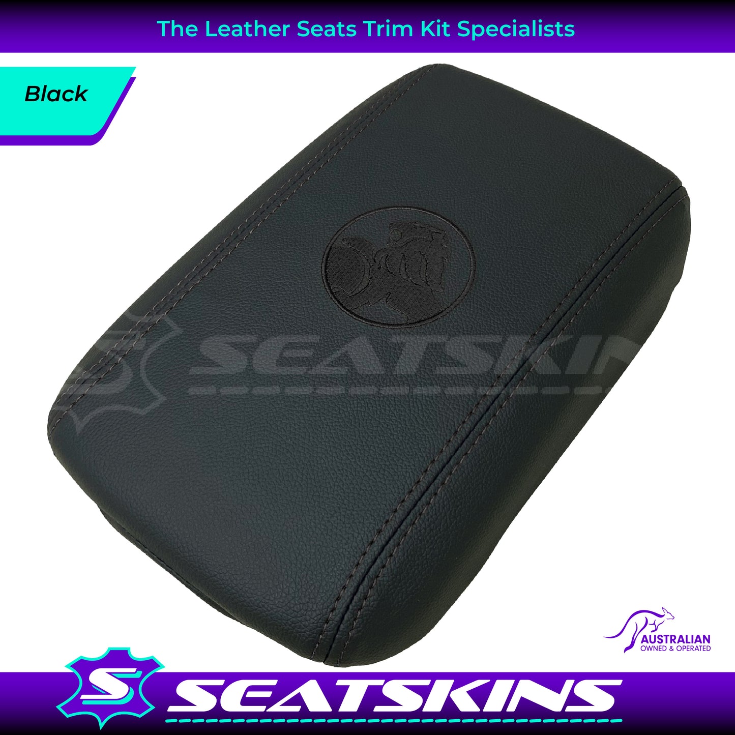 CONSOLE COVER ARM REST CUSTOM TO FIT HOLDEN VE VF LION LOGO MID CHOOSE COLOUR