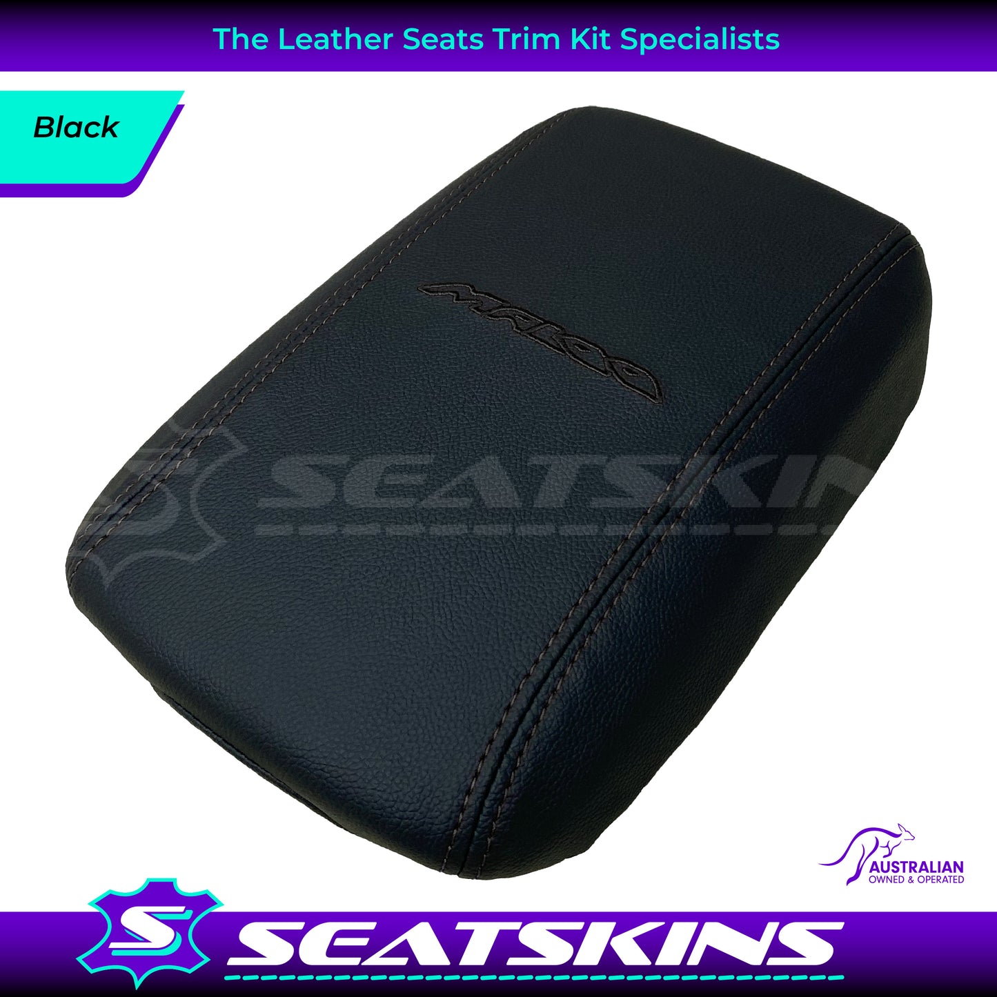 CONSOLE COVER ARM REST CUSTOM TO FIT HOLDEN VE VF MALOO LOGO MID CHOOSE COLOUR