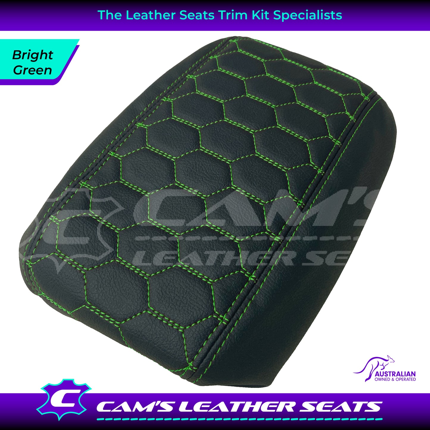 CONSOLE COVER ARM REST CUSTOM TO FIT HOLDEN VT VX VU HEXAGON STITCH CHOOSE COLOUR
